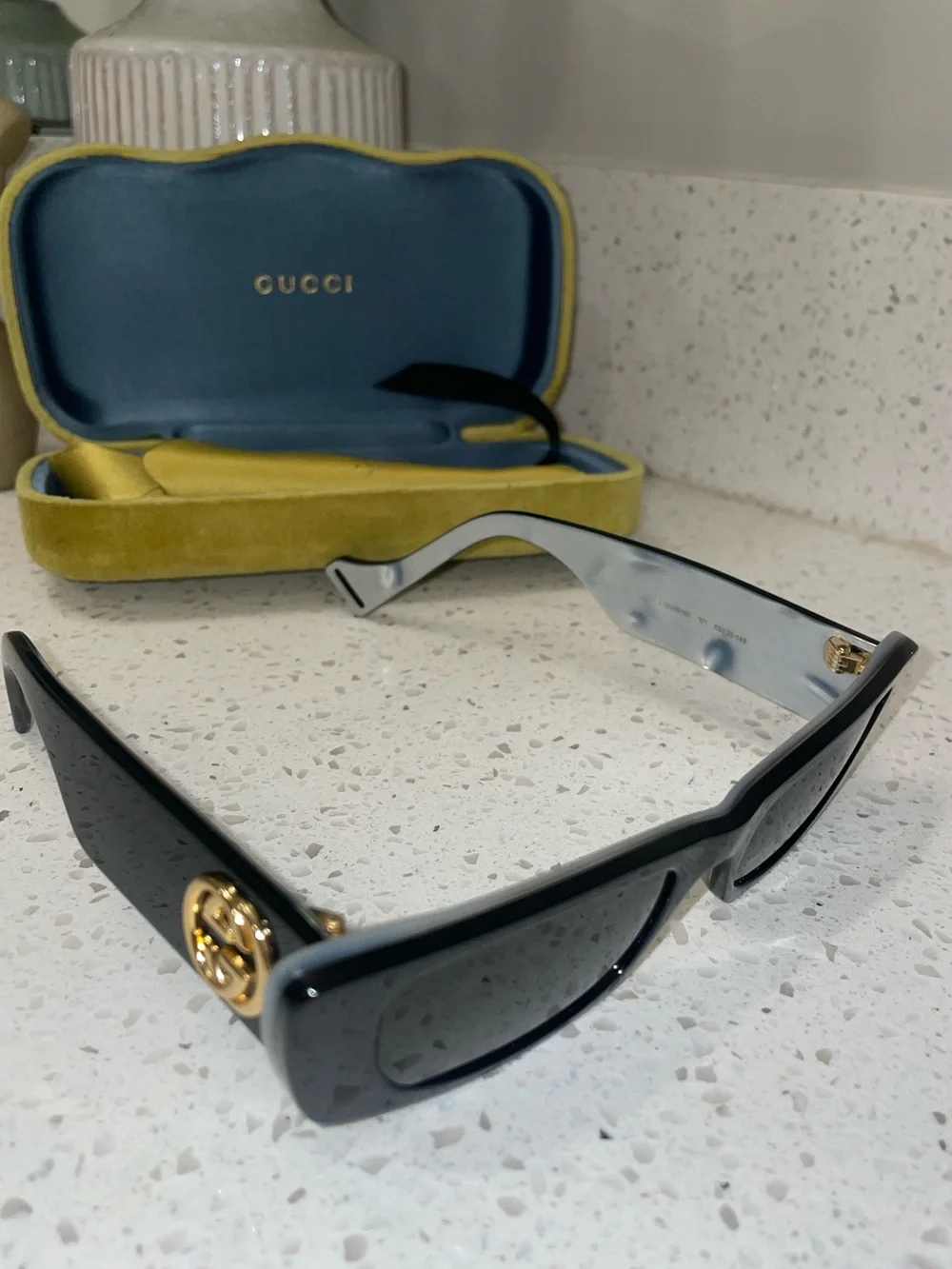 Gucci Black Sunglasses with Gold GG